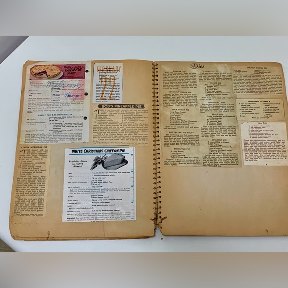 1940s/50s Antique Scrap Book Filled with Recipes Articles Advertisements - Picture 7 of 16